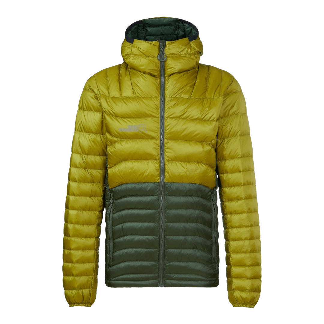 Astroman down hoodie jacket men kombu green