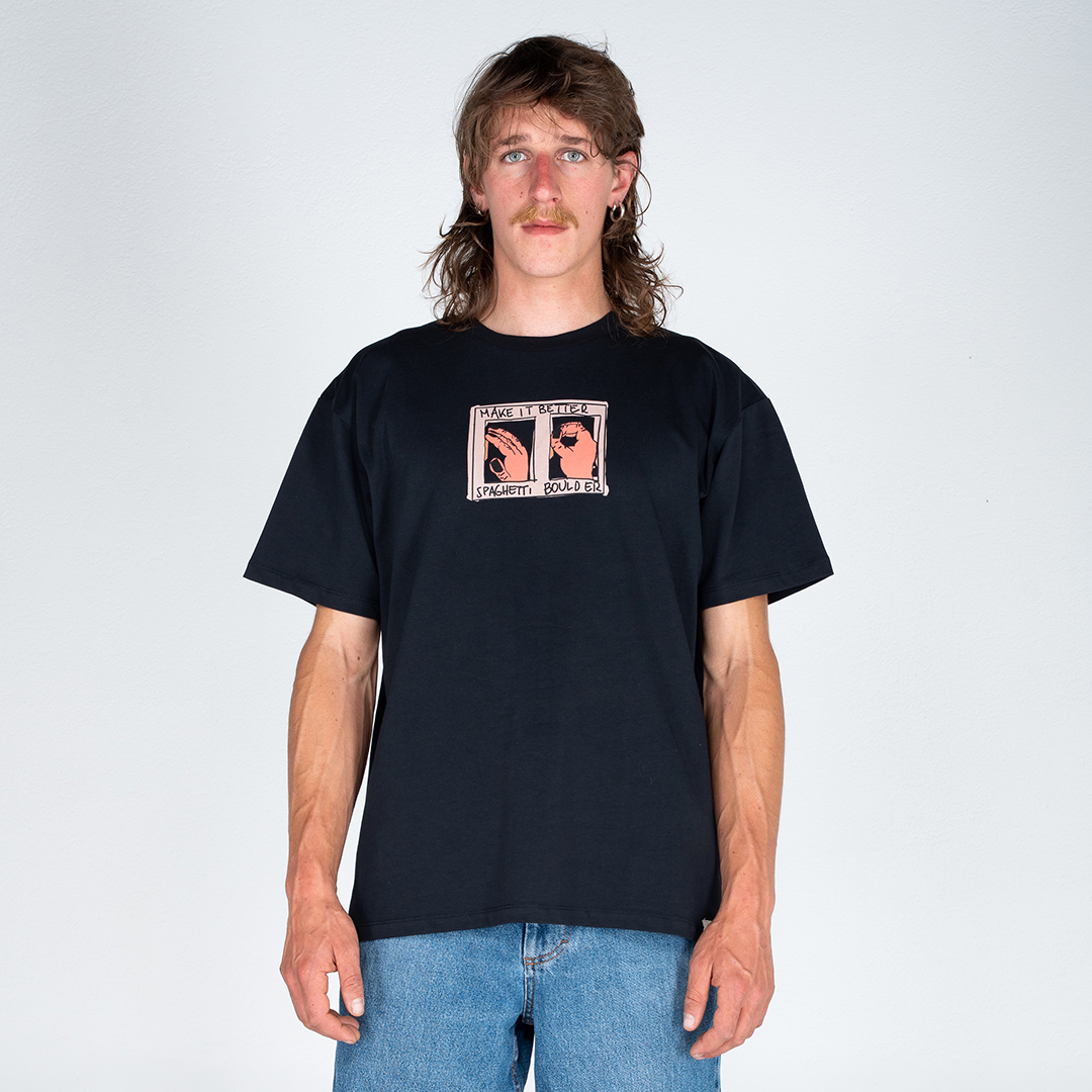 Rock Experience Spaghetti Boulder Make It Better T Shirt Black 3