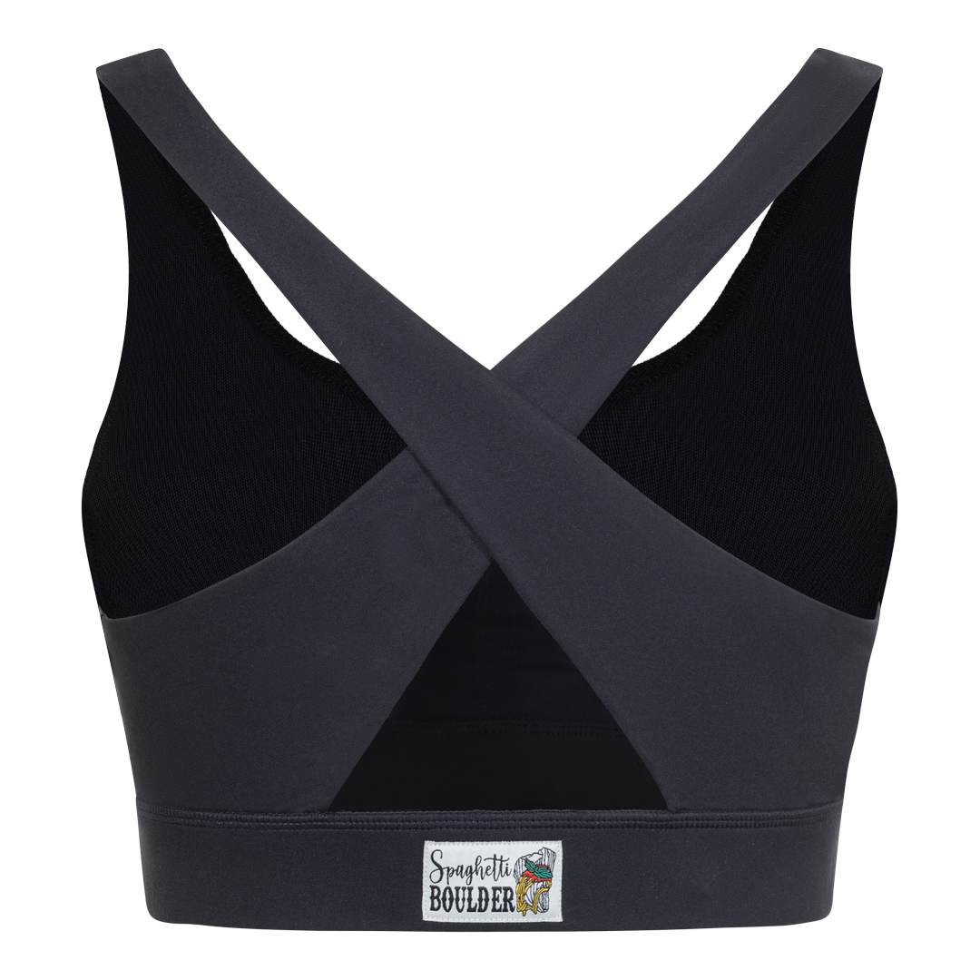 Spaghetti boulder Women's sports bra PACCHERI 2.0 BLACK 2