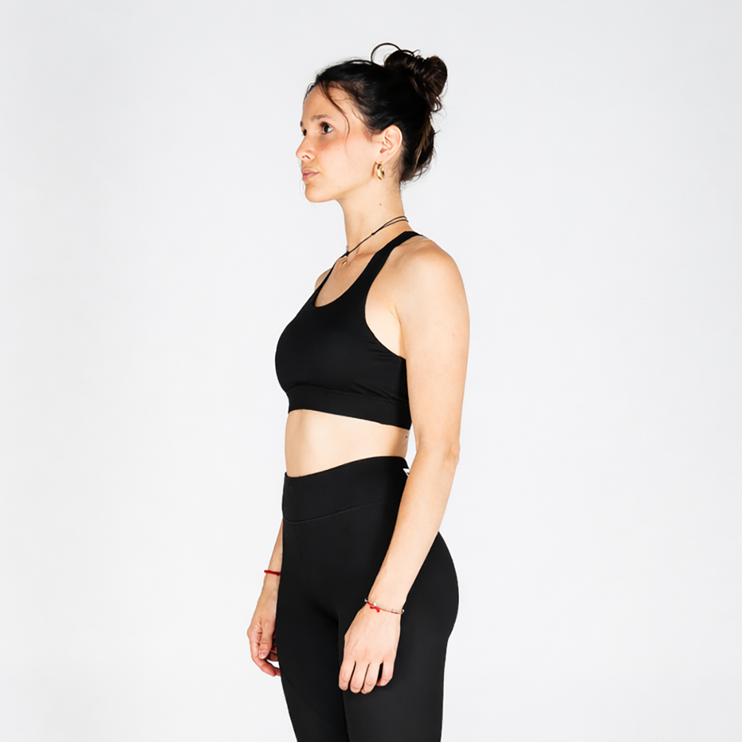 Spaghetti boulder Women's sports bra PACCHERI 2.0 BLACK 3