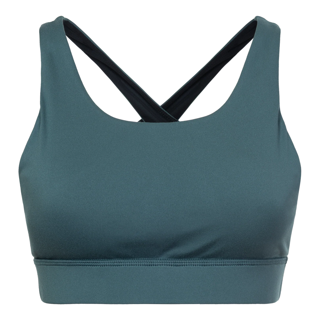 Spaghetti boulder Women's sports bra PACCHERI 2.0 BLACK green